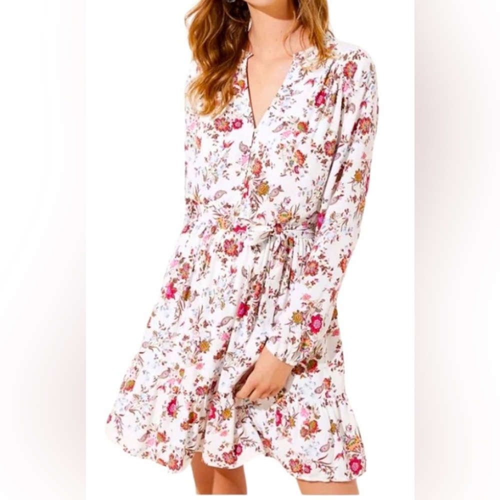 LOFT Floral Long Sleeve Dress